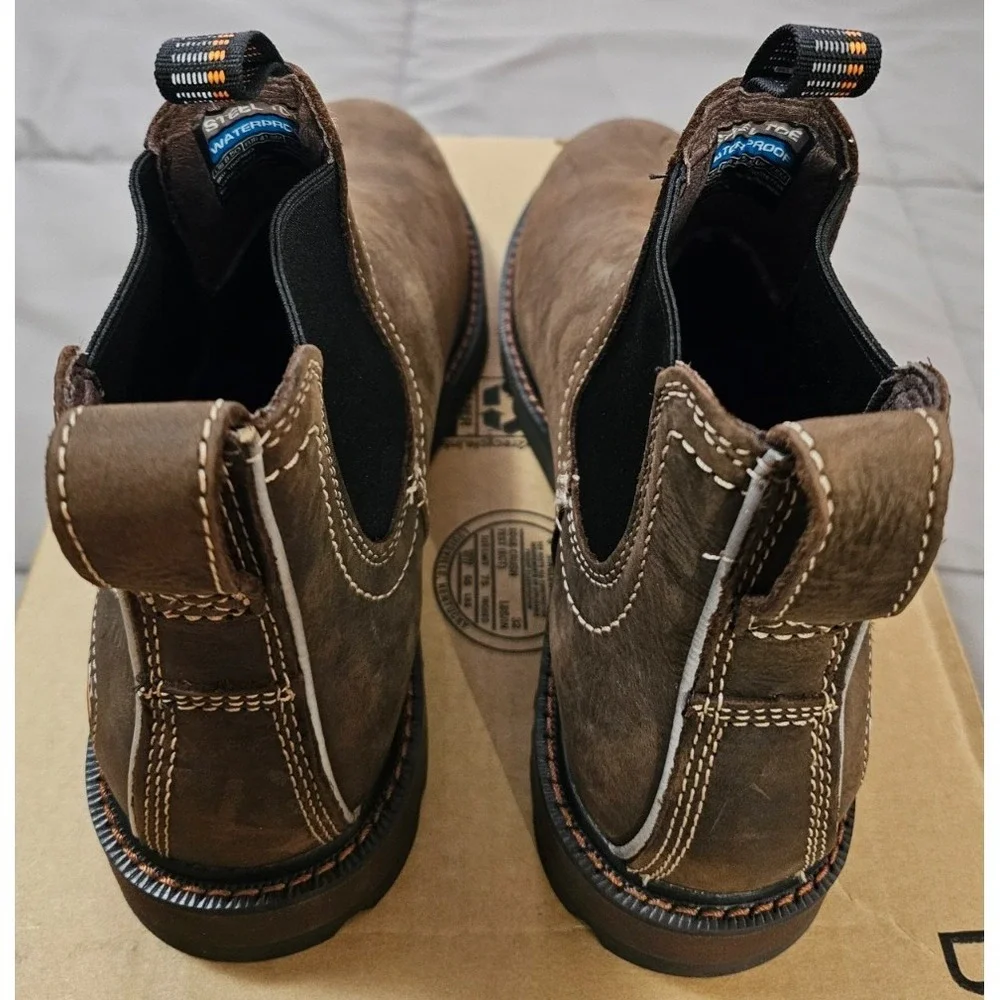 Ariat® (Men's 8.5 D) Groundbreaker™ Chelsea Steel-Toe Waterproof Work Boot